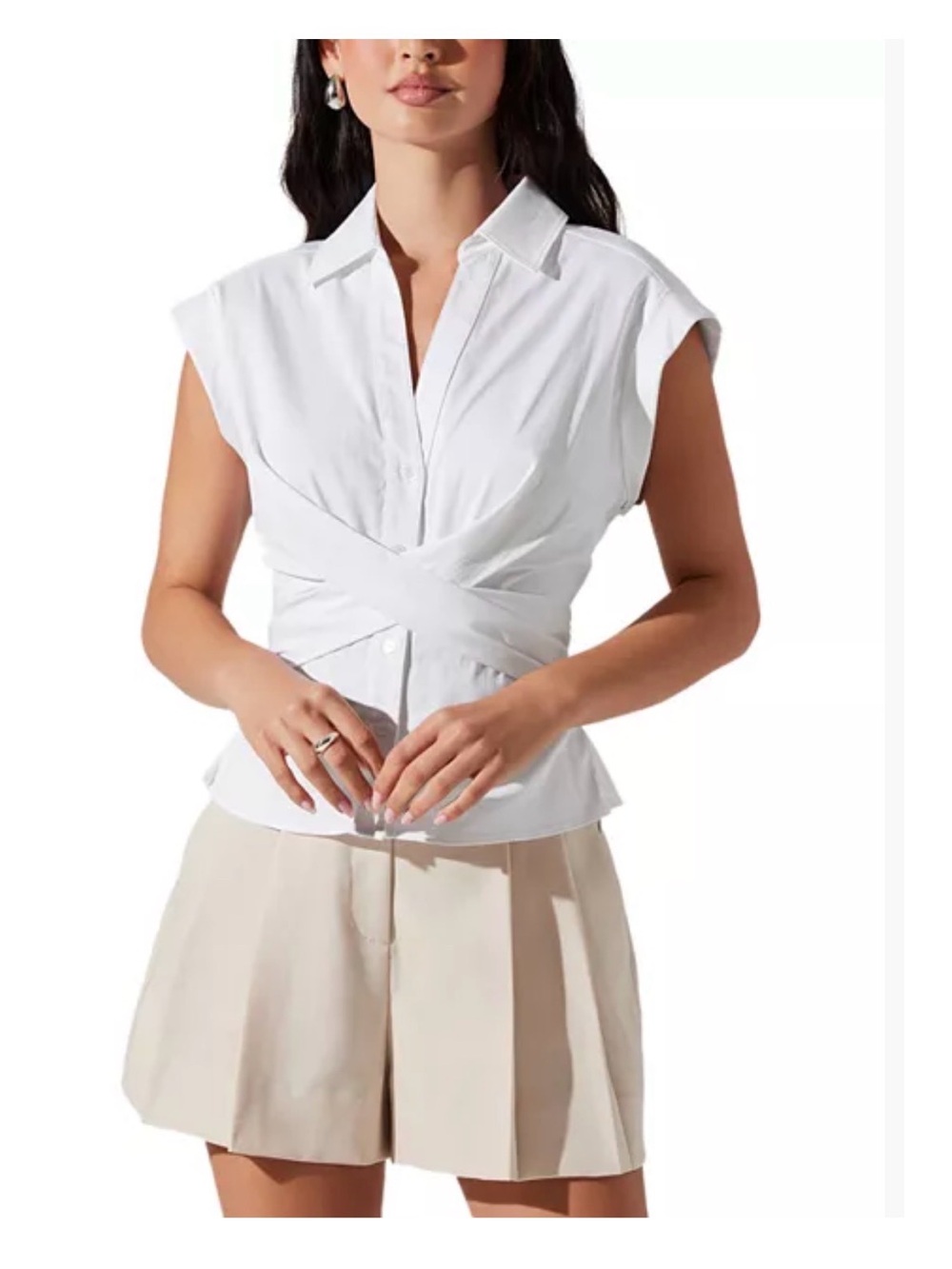 ASTR the Label - Muir Crossover Front Blouse - Size Small NWOT